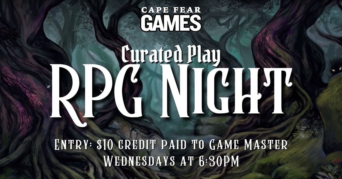 Curated Play RPG Night - $10