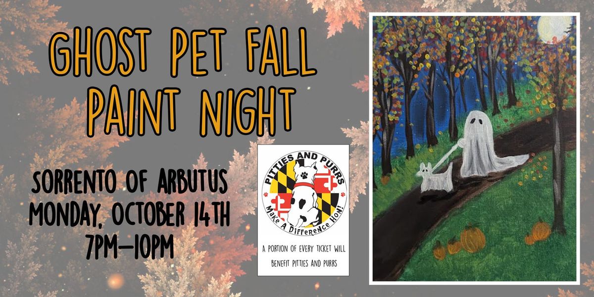 Ghost Pet Fall Paint Night