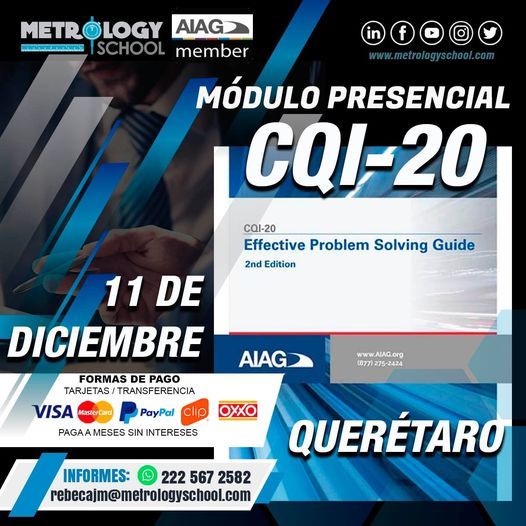 Curso-Taller CQI-20 En Quer\u00e9taro, Soluci\u00f3n De Problemas