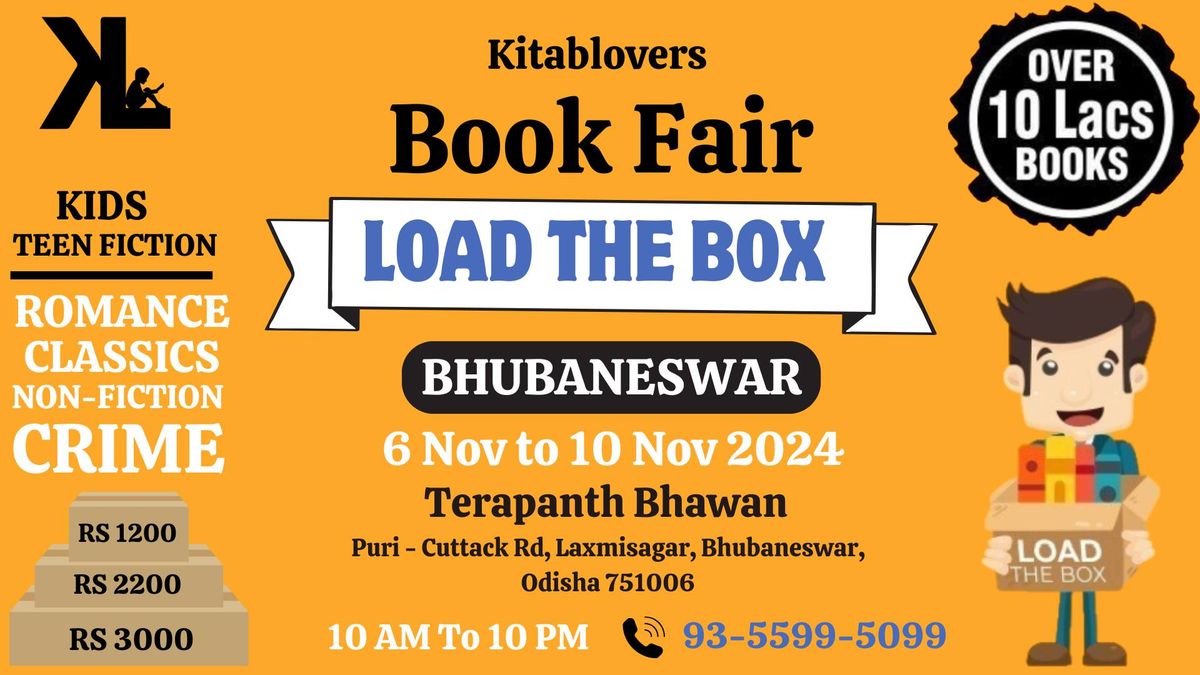 Load The Box BookFair : ( 6 Nov to 10 Nov 2024) At Terapanth Bhawan, Bhubaneswar