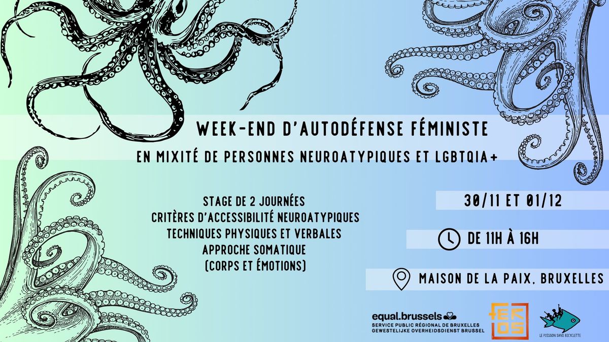 Week-end d'autod\u00e9fense f\u00e9ministe (mixit\u00e9 personnes neuroatypiques et LGBTQIA+)