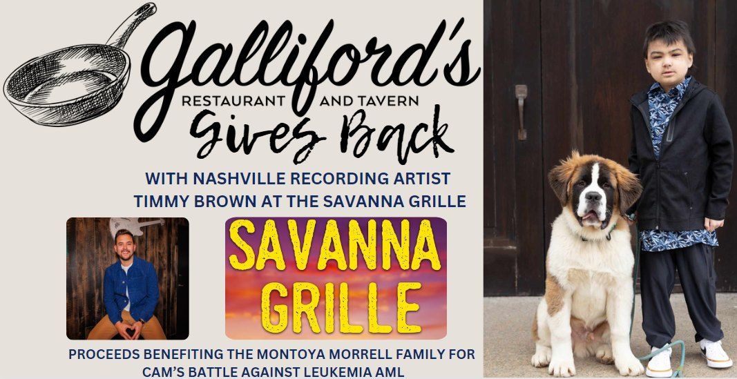 Galliford's Gives Back at the Savanna Grille for Cameron Montoya