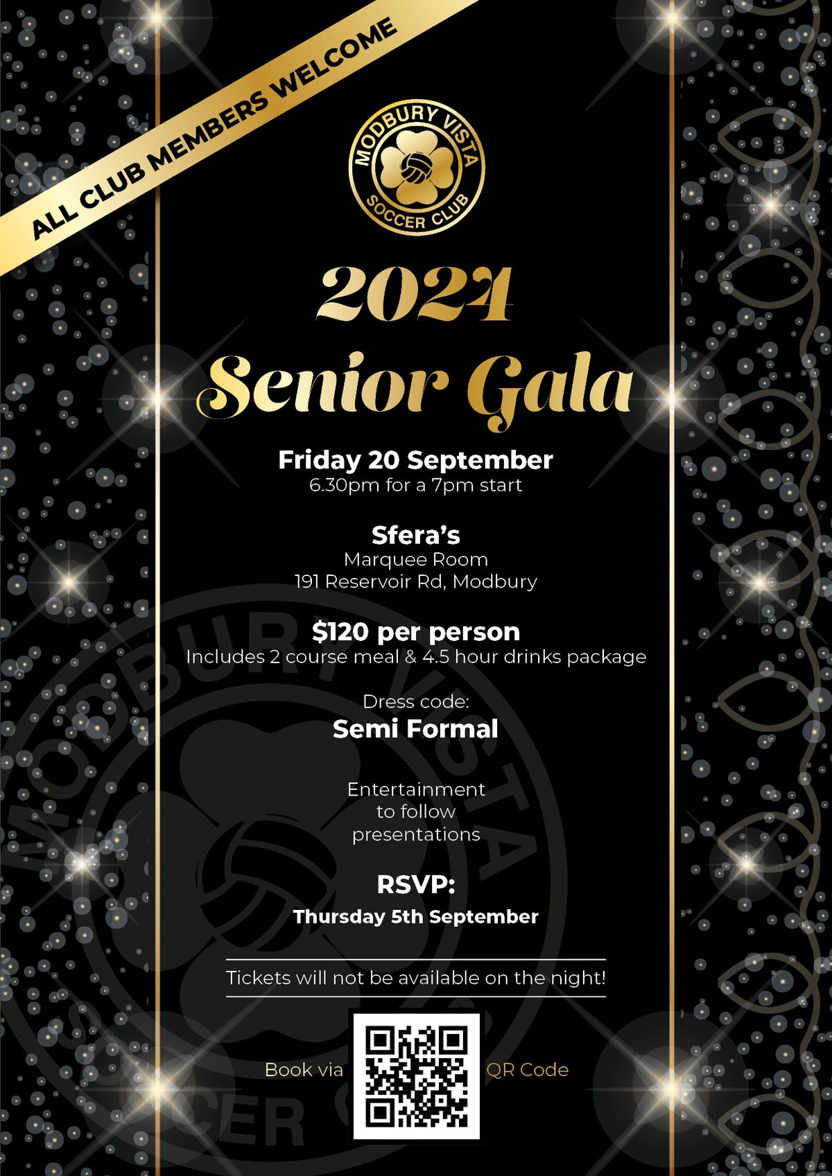 2024 Senior Gala - all Club Members welcome.