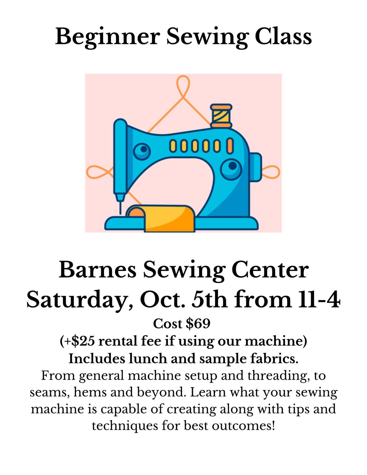 Beginner Sewing Class