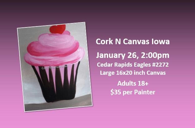 Eagles - Cupcake - Cork N Canvas Iowa