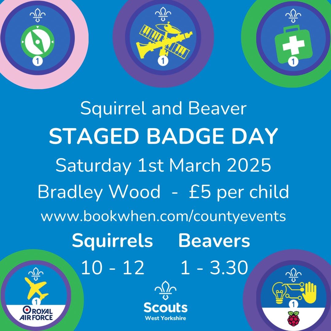 Squirrel and Beaver Staged Badge Day