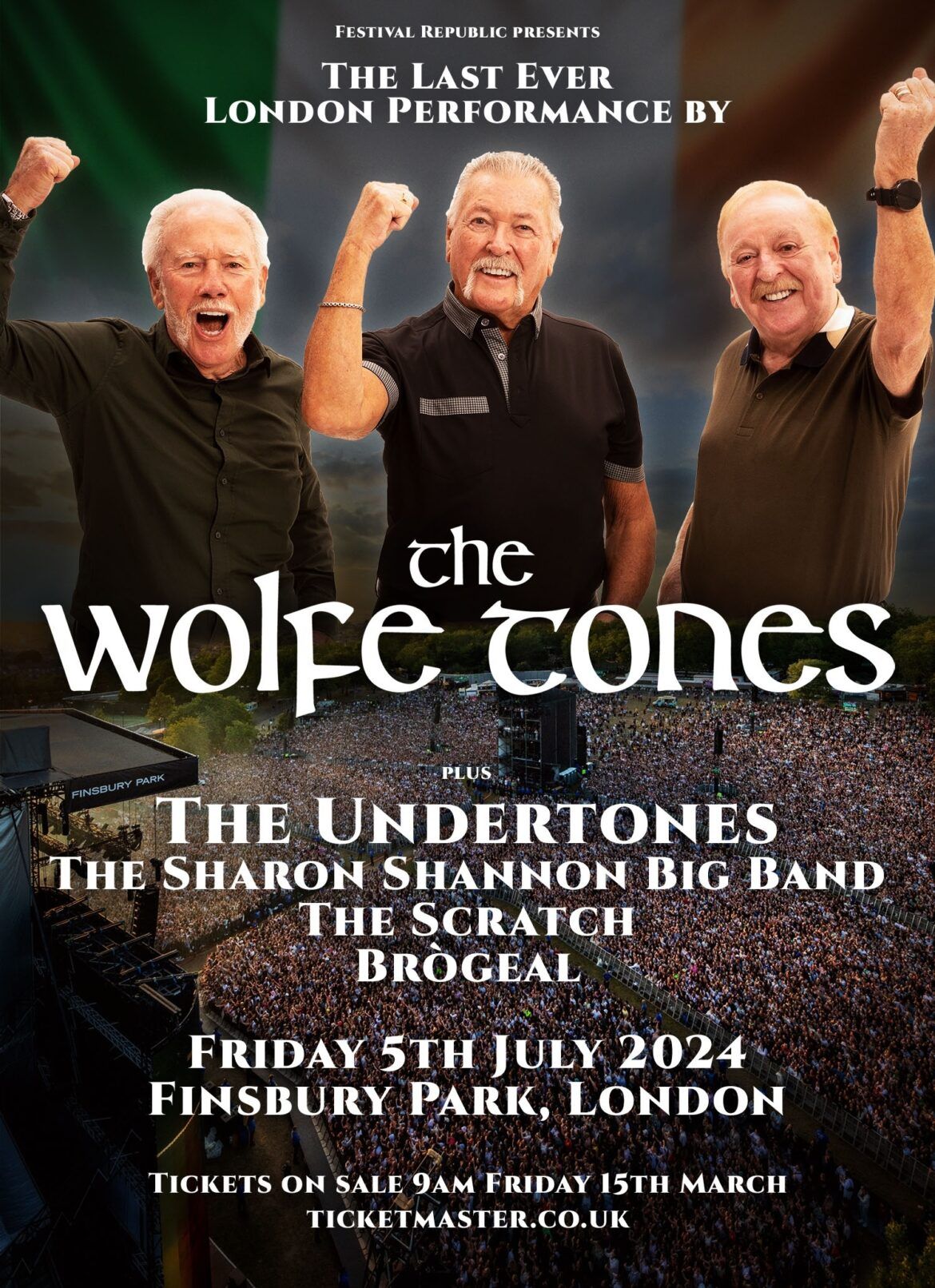 The Wolfe Tones in London | 5 July 2024 at Finsbury Park