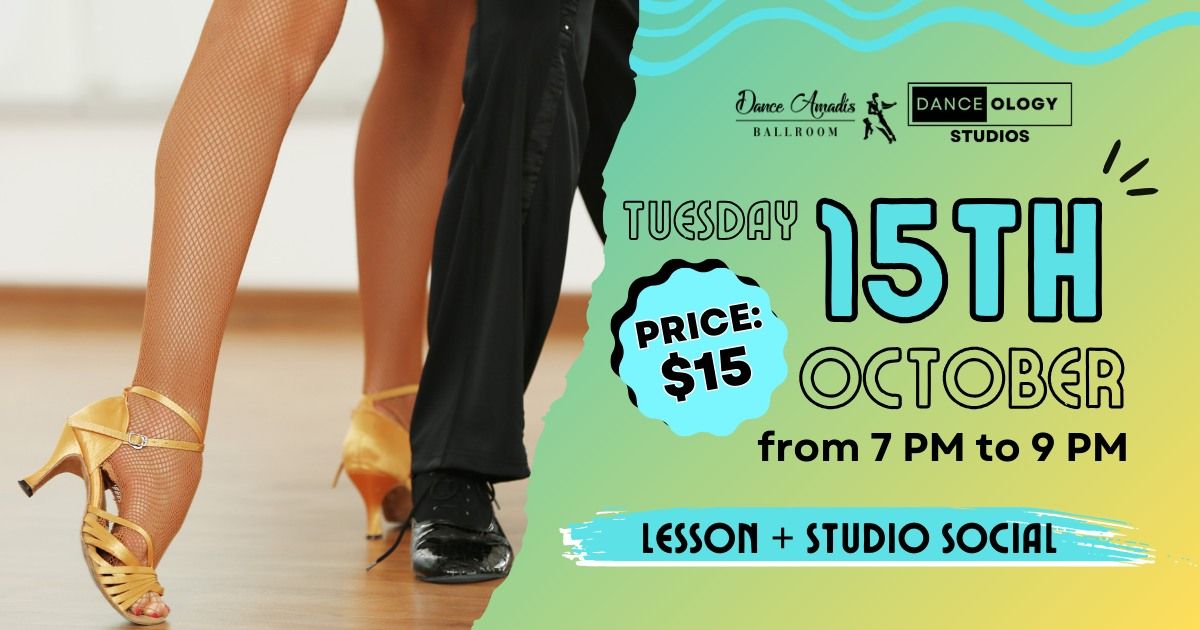 Latin, Ballroom, Night Club Dance Styles at the Monthly Studio Social 