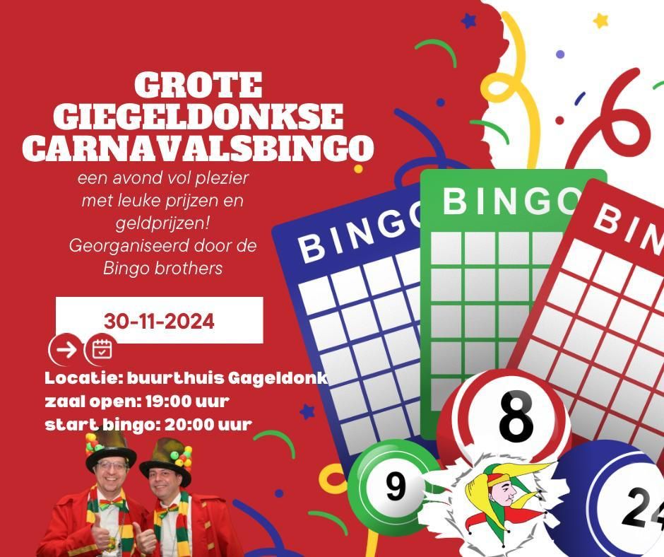 De Grote Giegeldonkse Carnavals BINGO