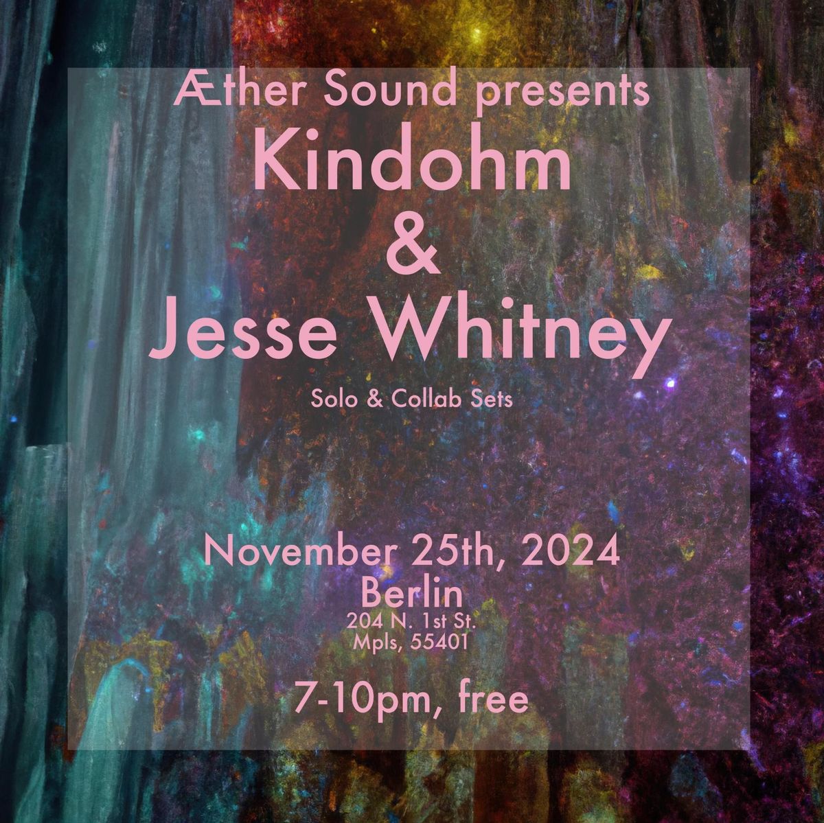 \u00c6ther Sound presents: Kindohm & Jesse Whitney