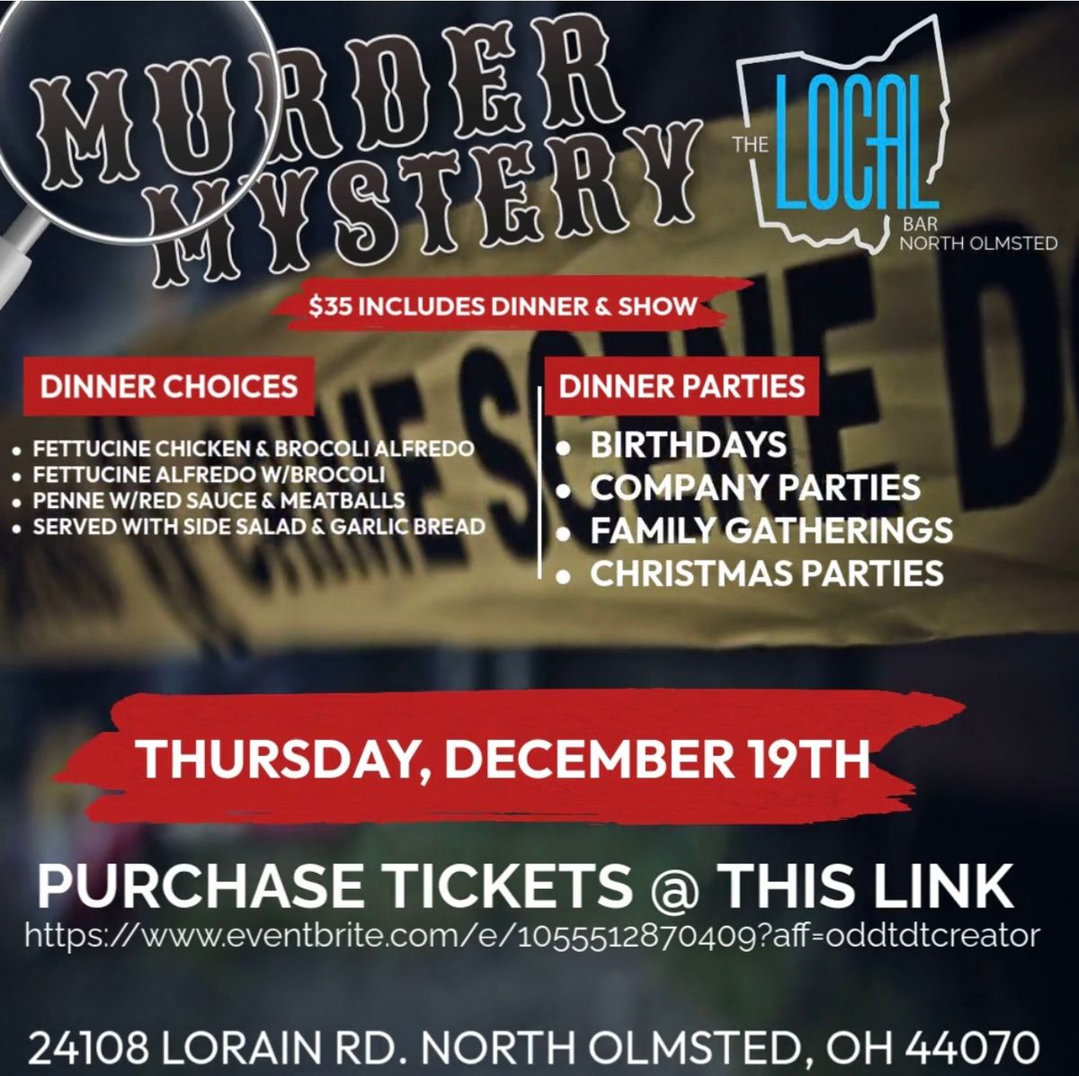 CHRISTMAS THEMED MURDER MYSTERY DINNER