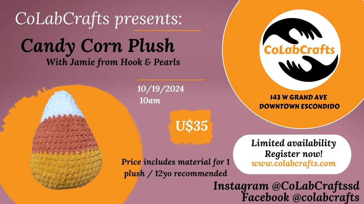 Candy Corn Crochet Plush Workshop