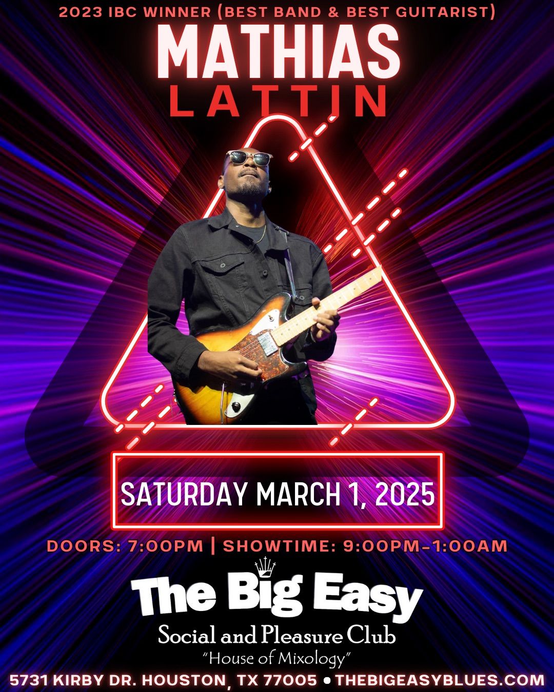 Mathias Lattin (2023 IBC Winner) at The Big Easy - Live Music - Blues - Dancing