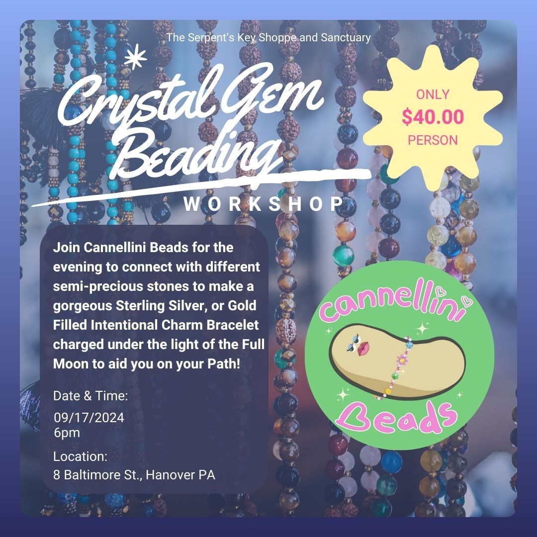 Crystal Gem Beading Workshop with Cannellini Beads