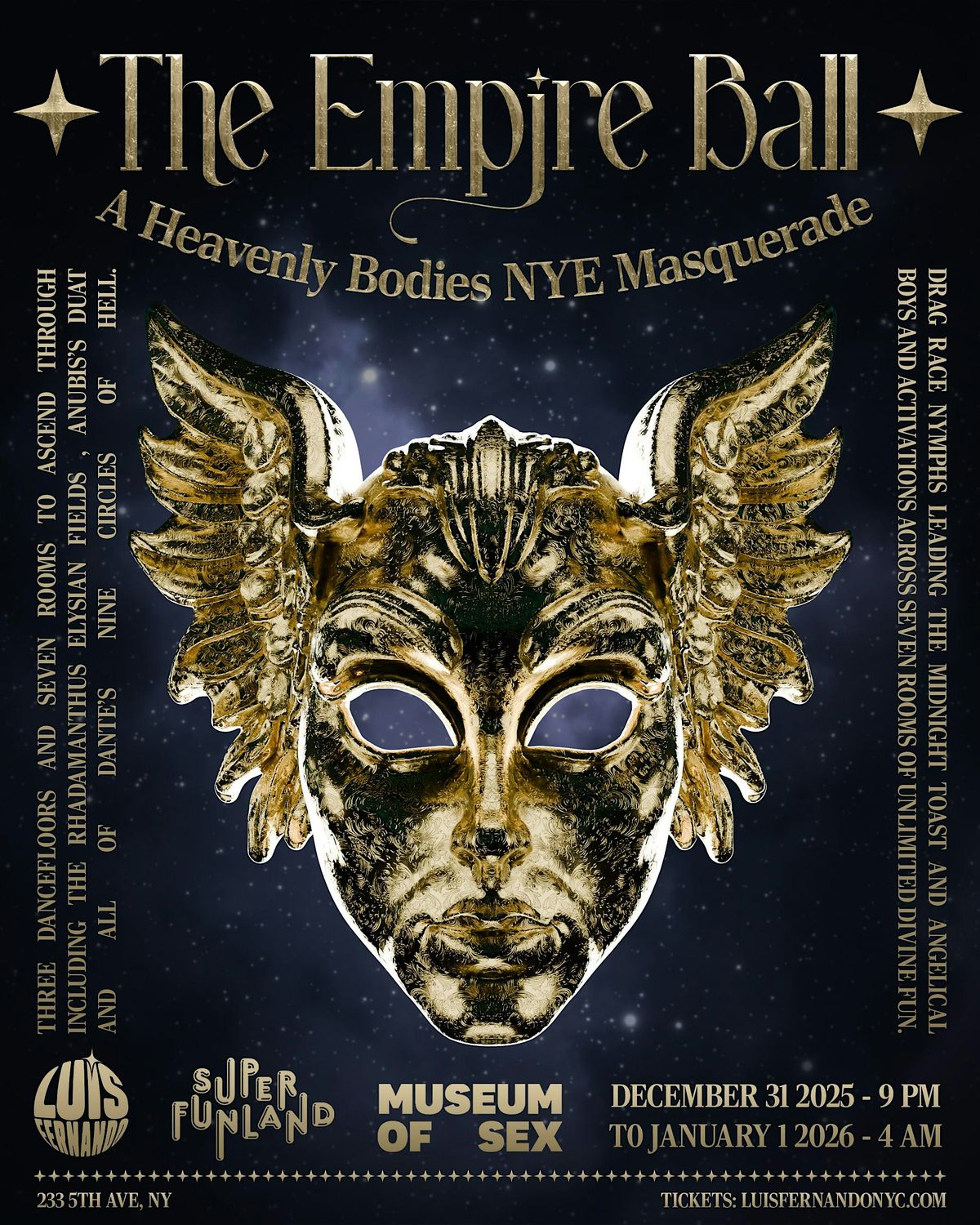 THE EMPIRE BALL - THE LEGENDARY NYE MASQUERADE AT THE MUSEUM OF SEX