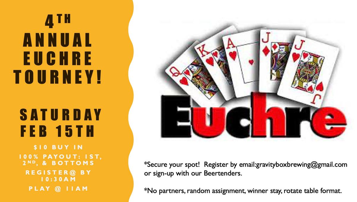 4th Annual Euchre Tourney!