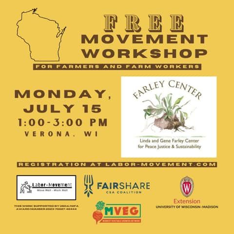 Farley Center - Free Movement Workshop for Farmers and Farm Workers 