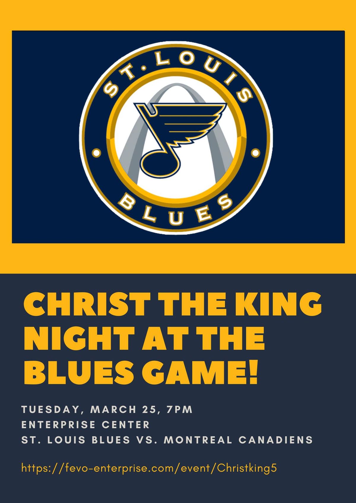 Christ the King Night at the Blues Game!