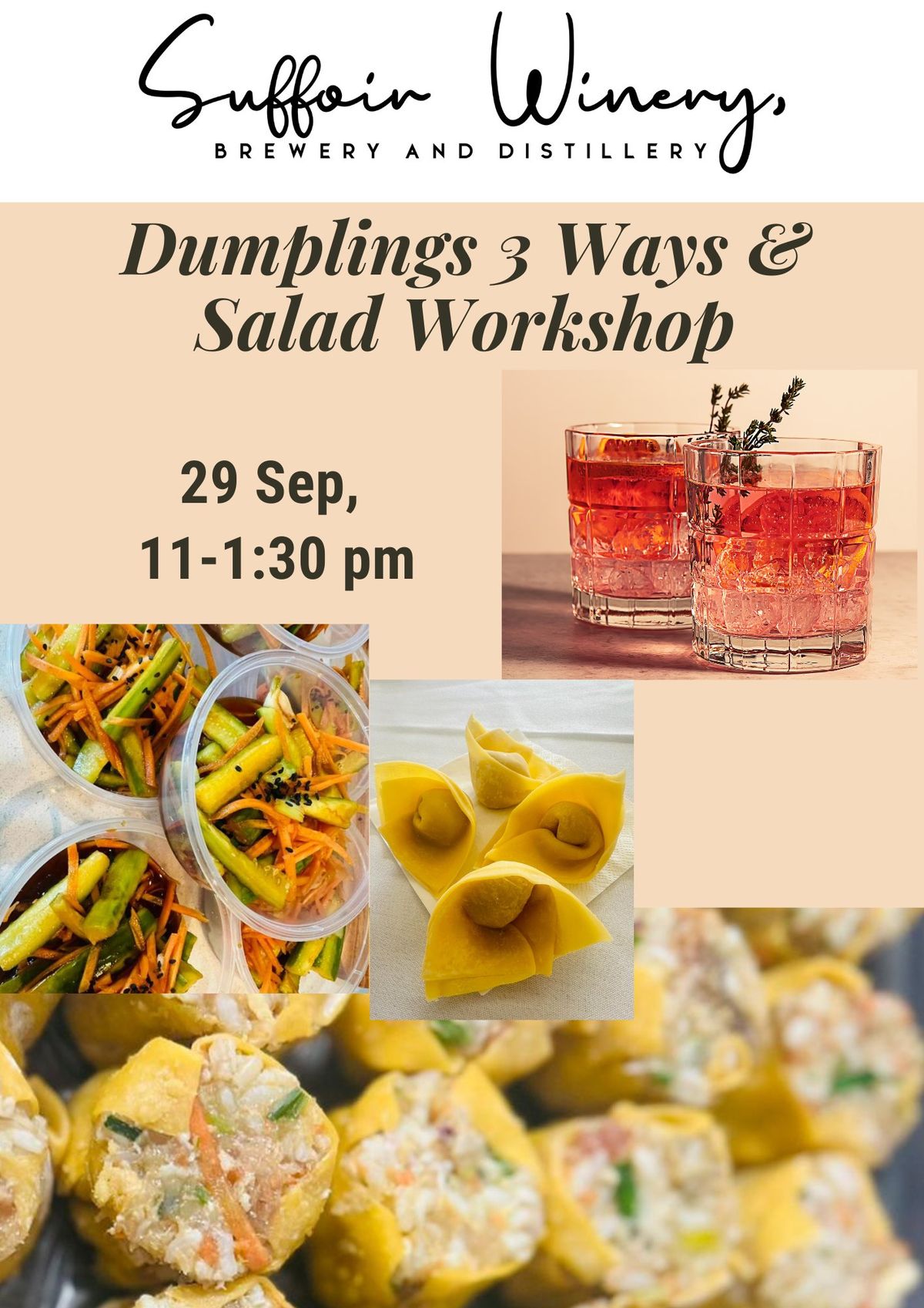 Dumplings 3 Ways & Salad workshop