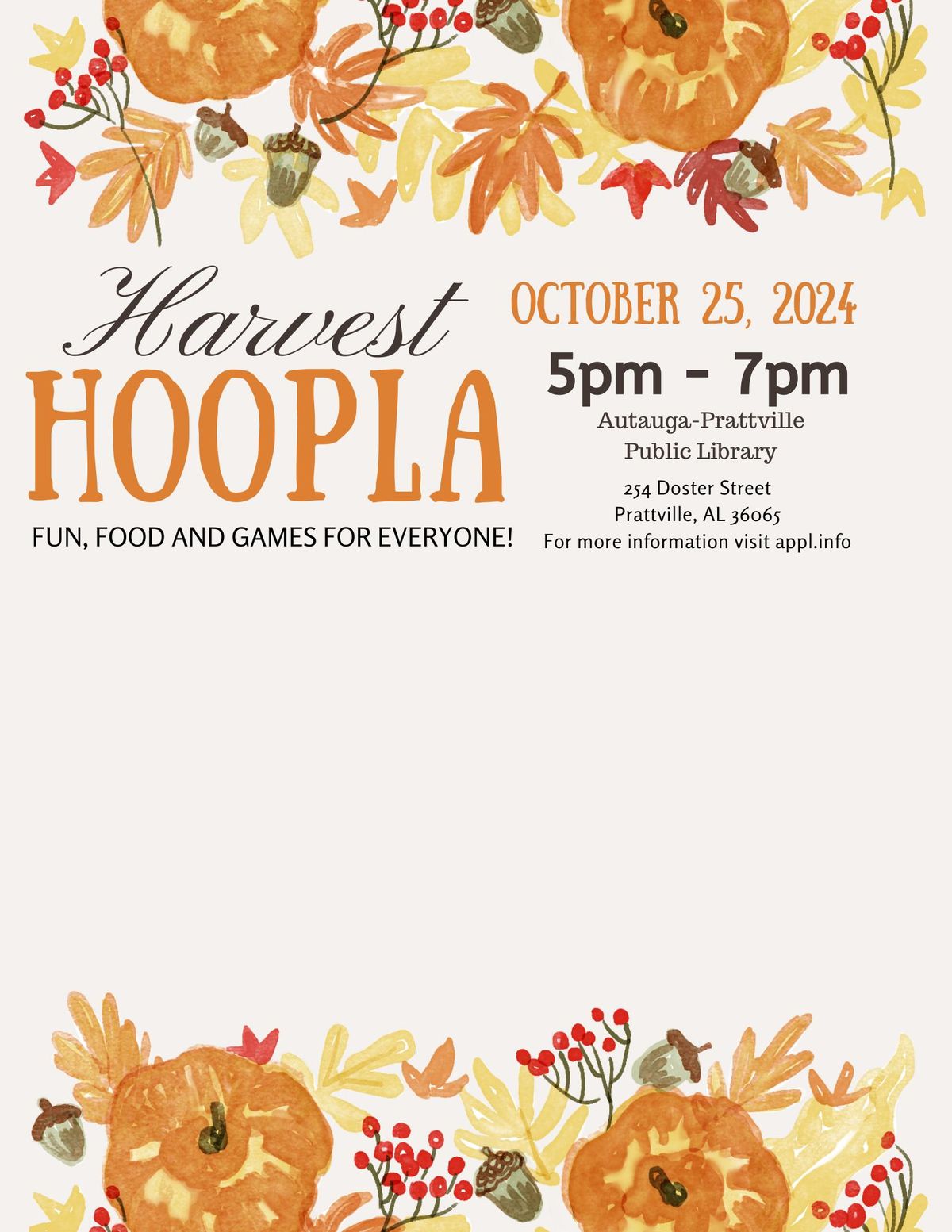 Harvest Hoopla!