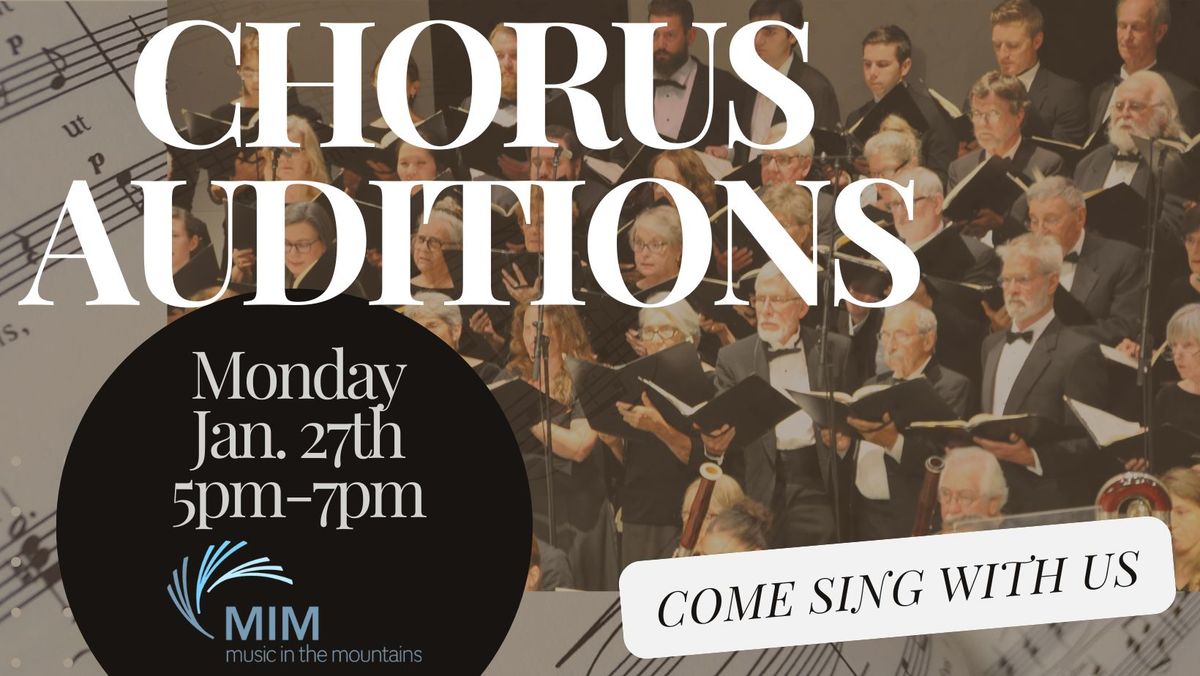 Chorus Auditions