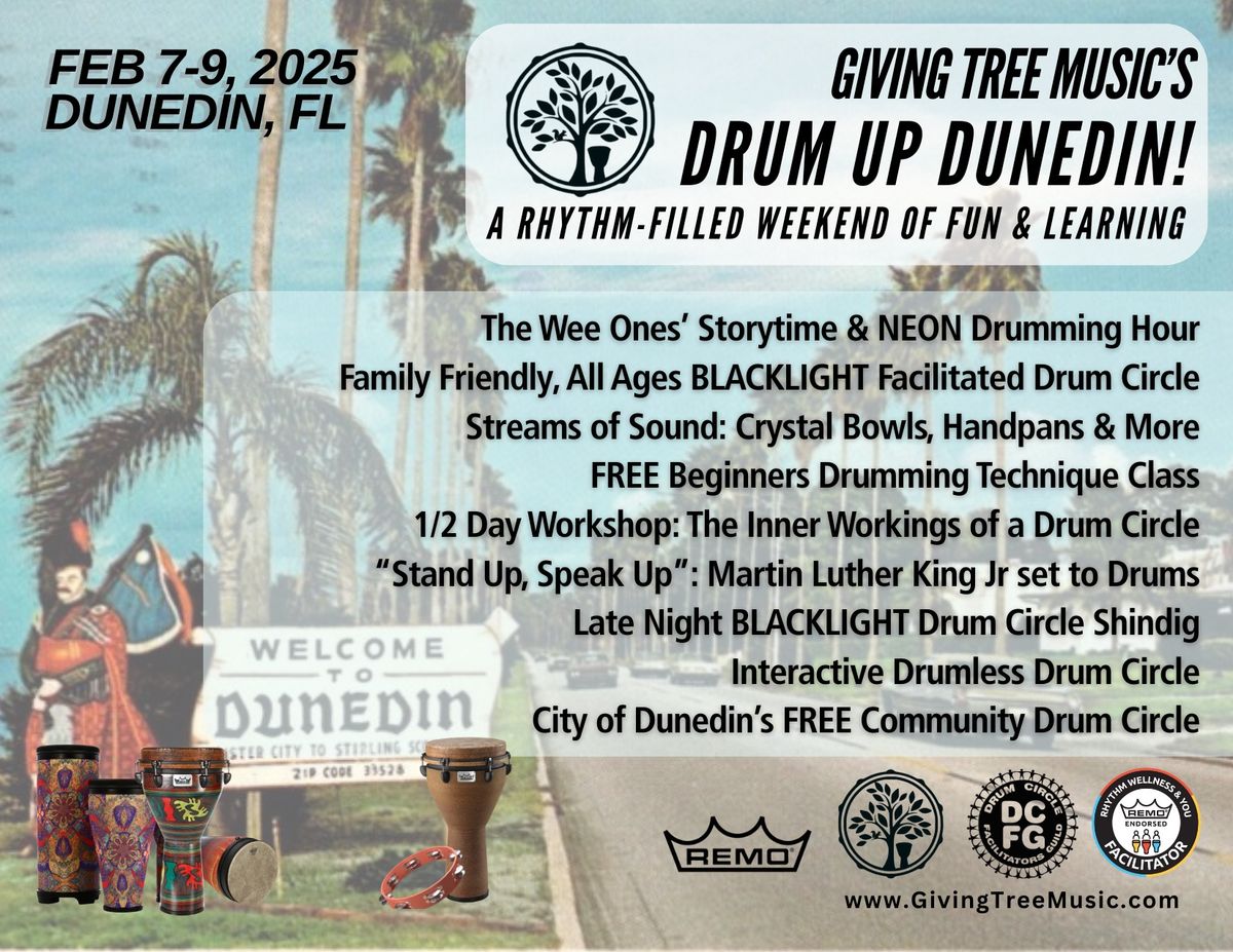 DRUM UP DUNEDIN! A fun filled weekend of Rhythm and Learning in your Community!