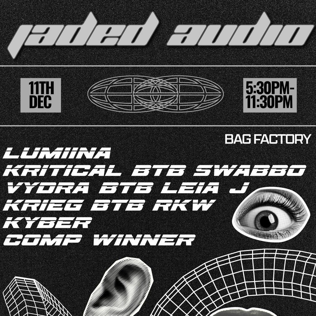 JADED AUDIO: Bag Factory 11th December