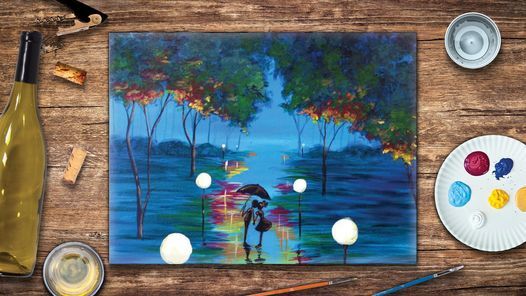 A Kiss in the Park Paint and Sip Class