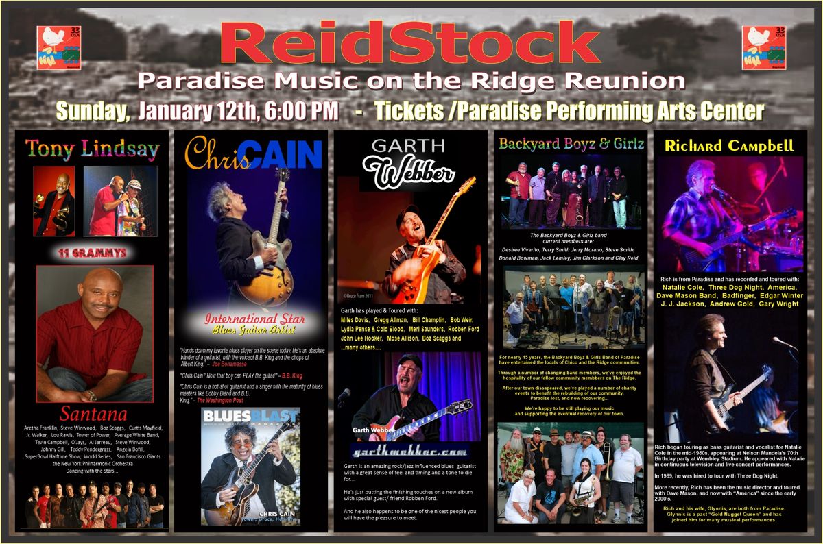 ReidStock - Musical Reunion on the Ridge - Sun., January 12, 2025