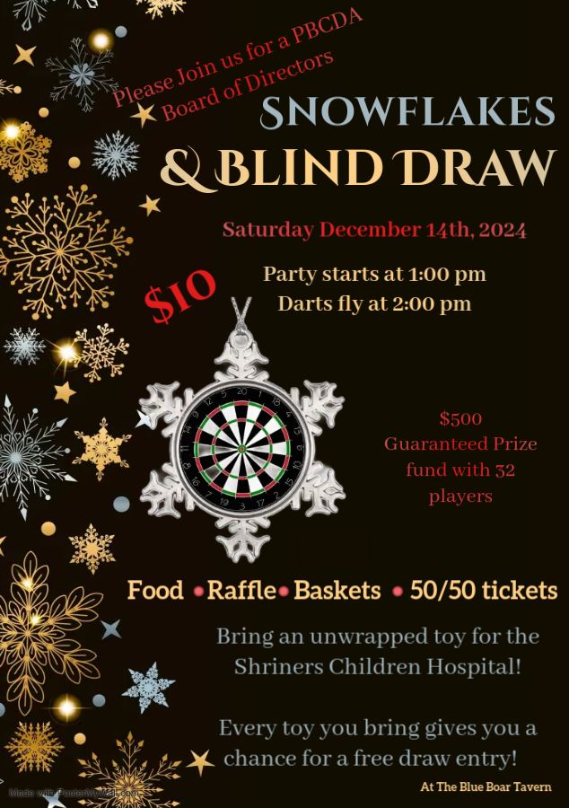 PBCDA Snowflakes and Darts Blind Draw