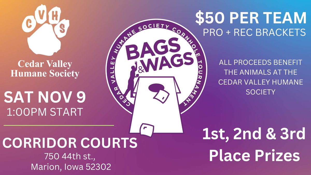 Bags & Wags Cornhole Tournament 2024