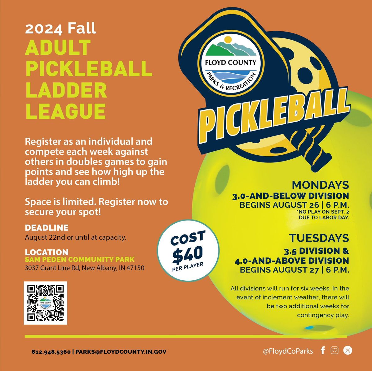 Fall Adult Pickleball League