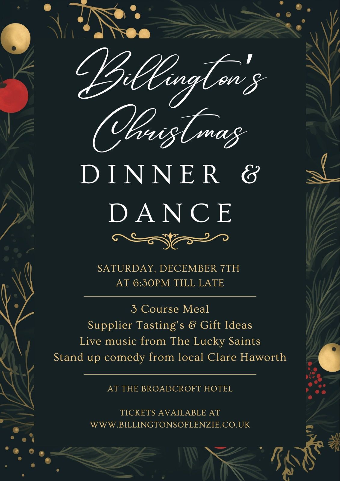 Billington\u2019s Christmas Dinner & Dance 