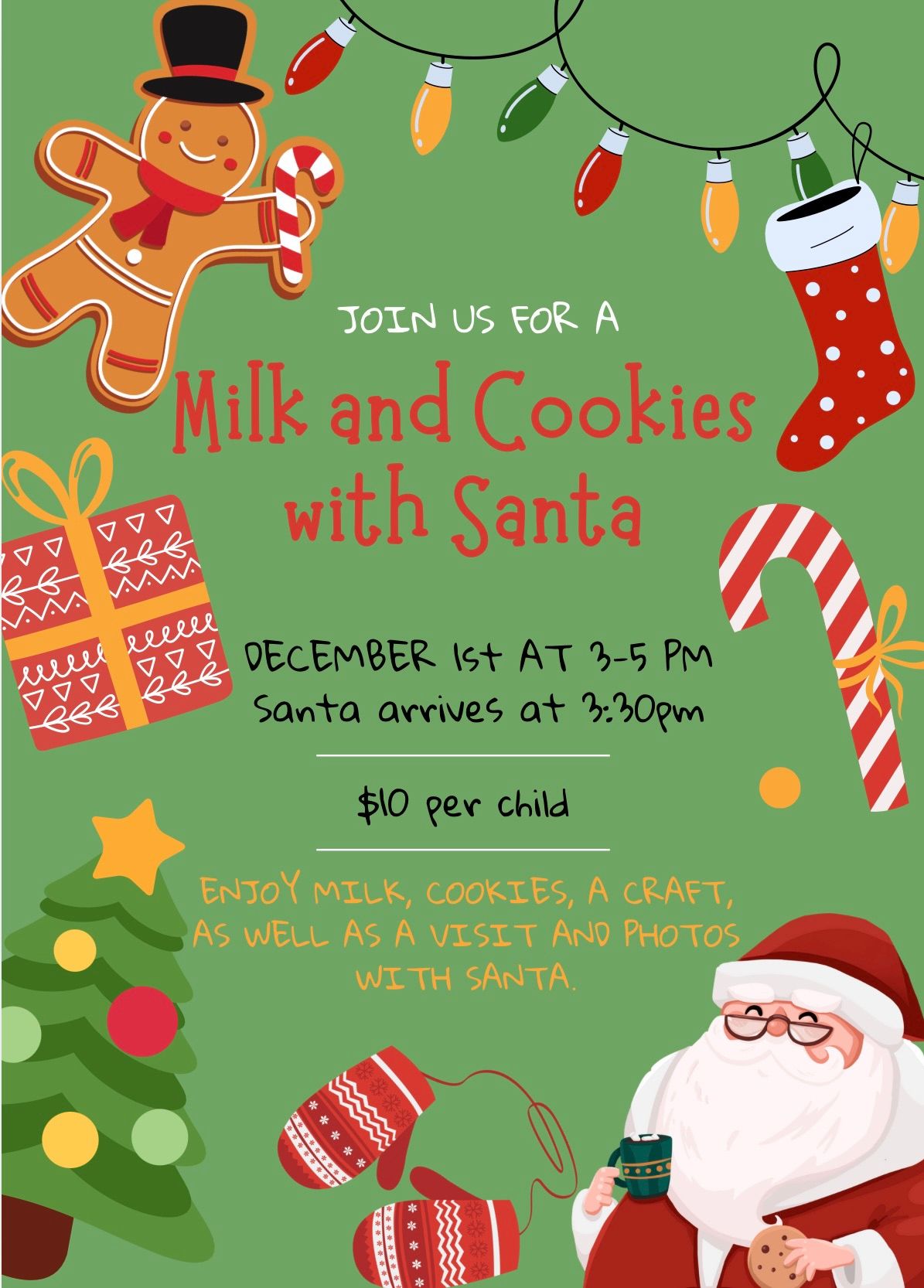 Milk and Cookies with Santa!