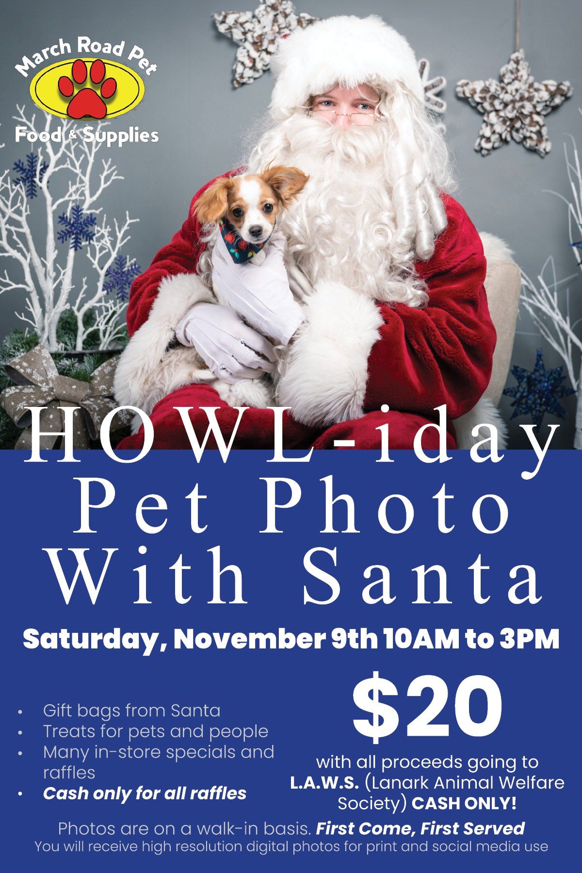 HOWL-iday Pet Photo With Santa