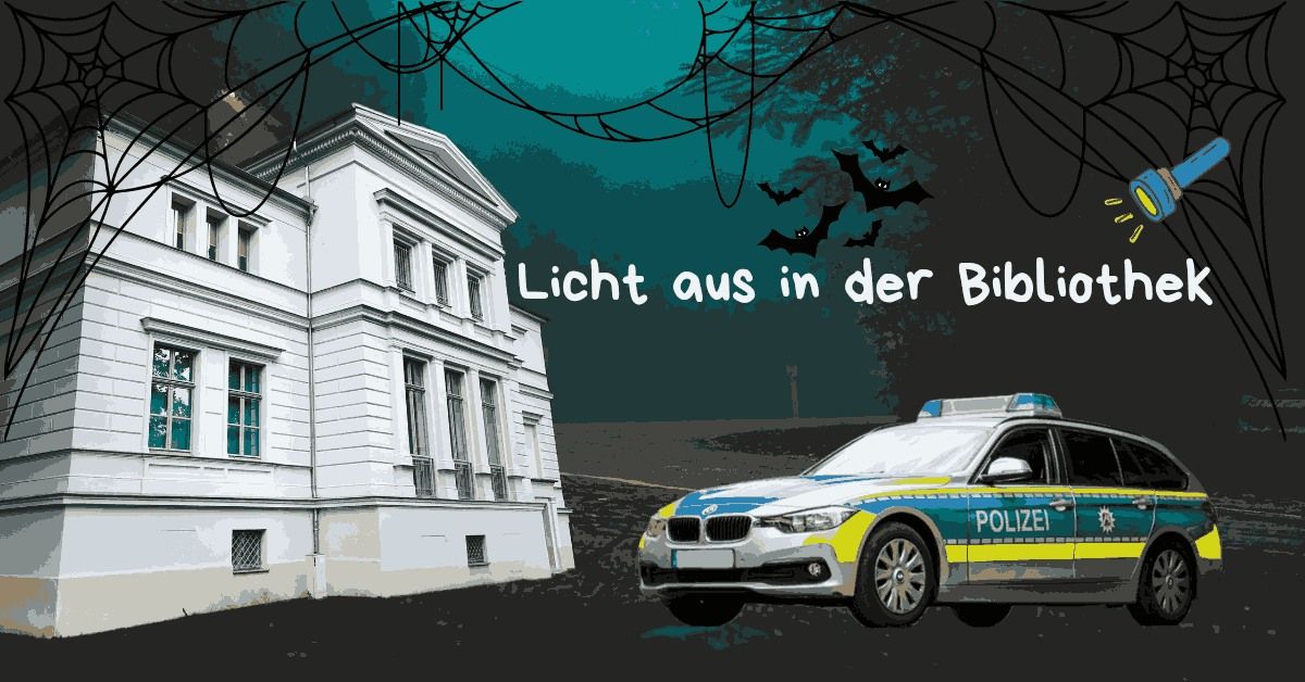 Licht aus in der Bibliothek \ud83c\udf19 mit der Polizei