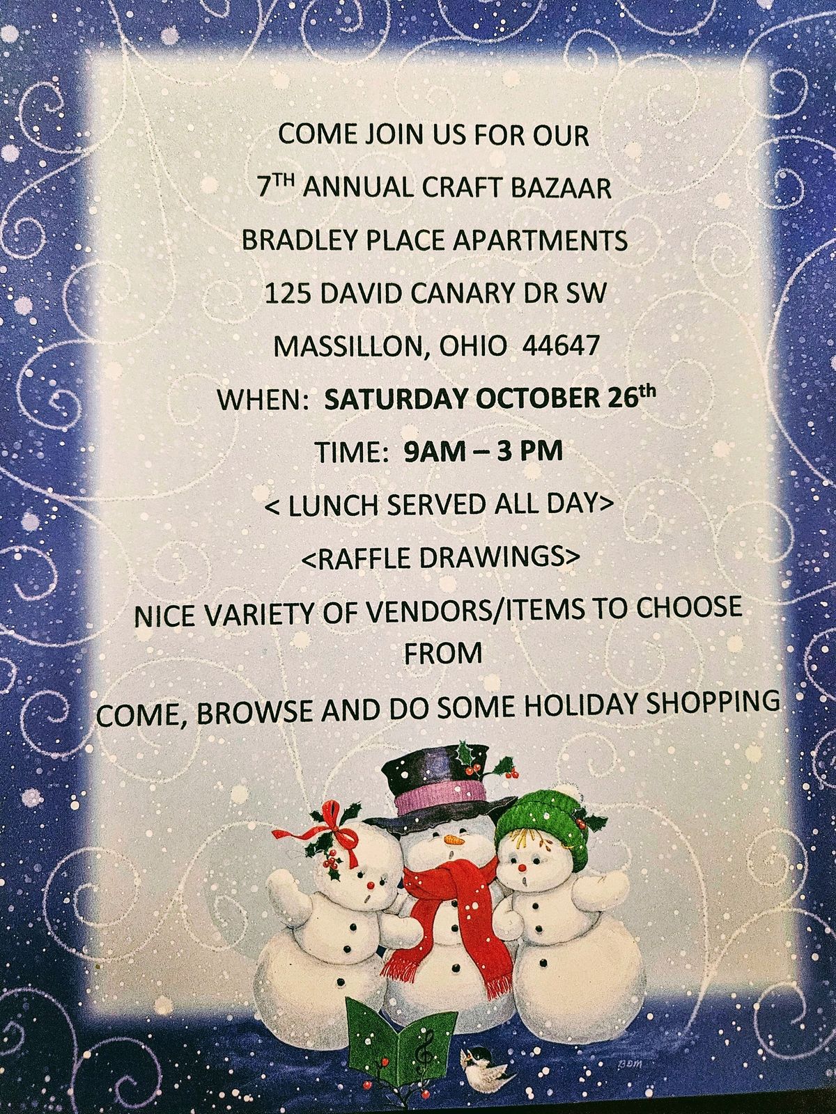 Bradley Place craft show. 