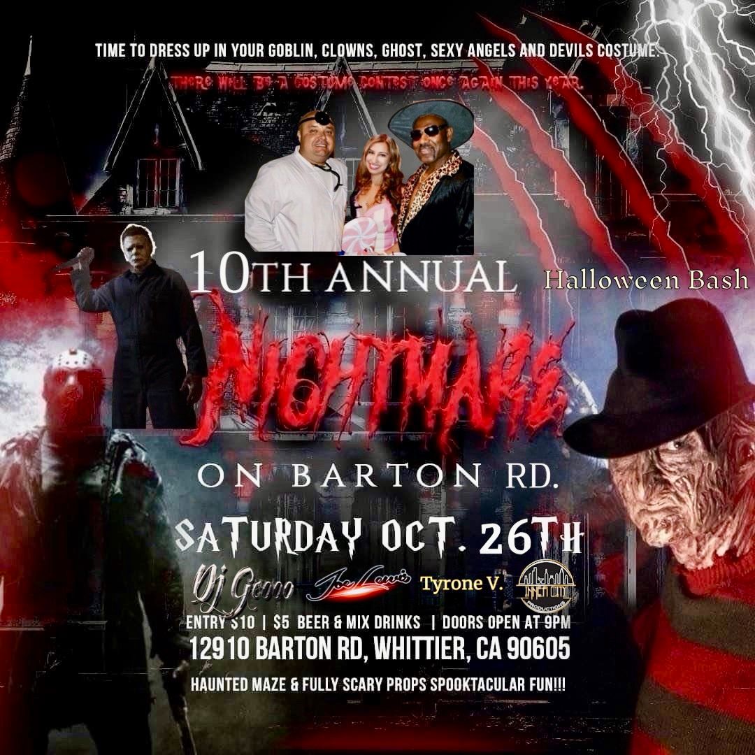 10th Annual Halloween Bash Nightmare on Barton Rd