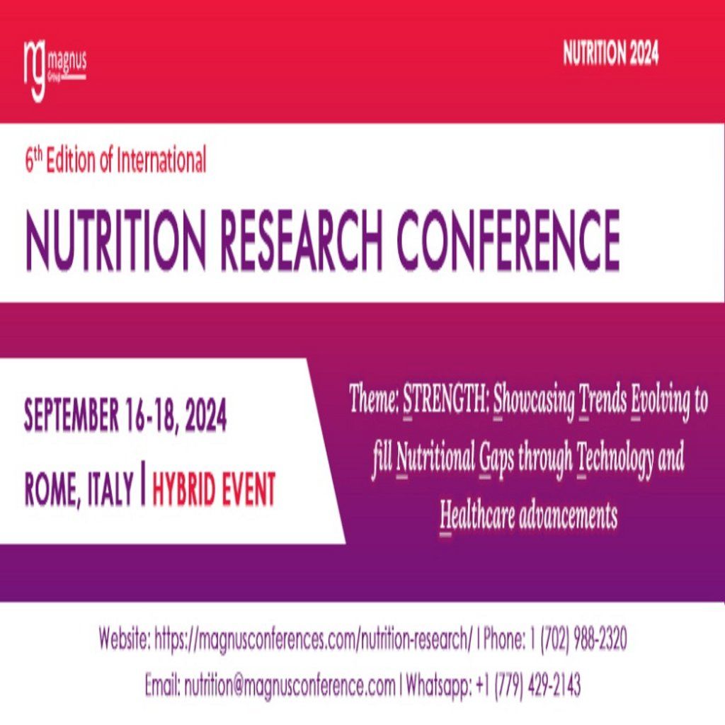 6th Edition of the International Nutrition Research Conference