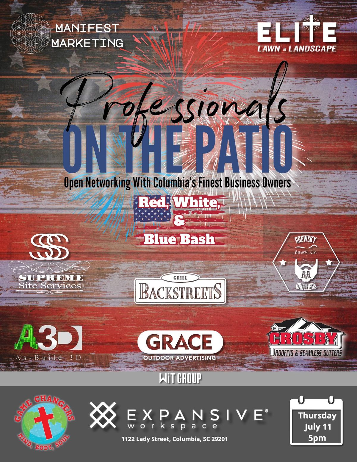 Professionals on the Patio- Red, White, & Blue Bash