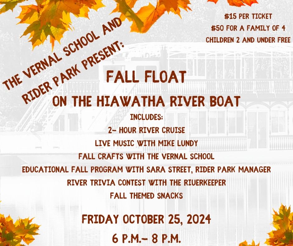 Fall Float on the Hiawatha River Boat