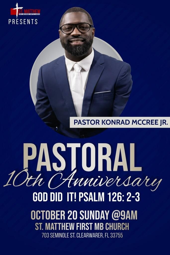 Pastor Konrad McCree Jr.'s 10th Anniversary Celebration Banquet