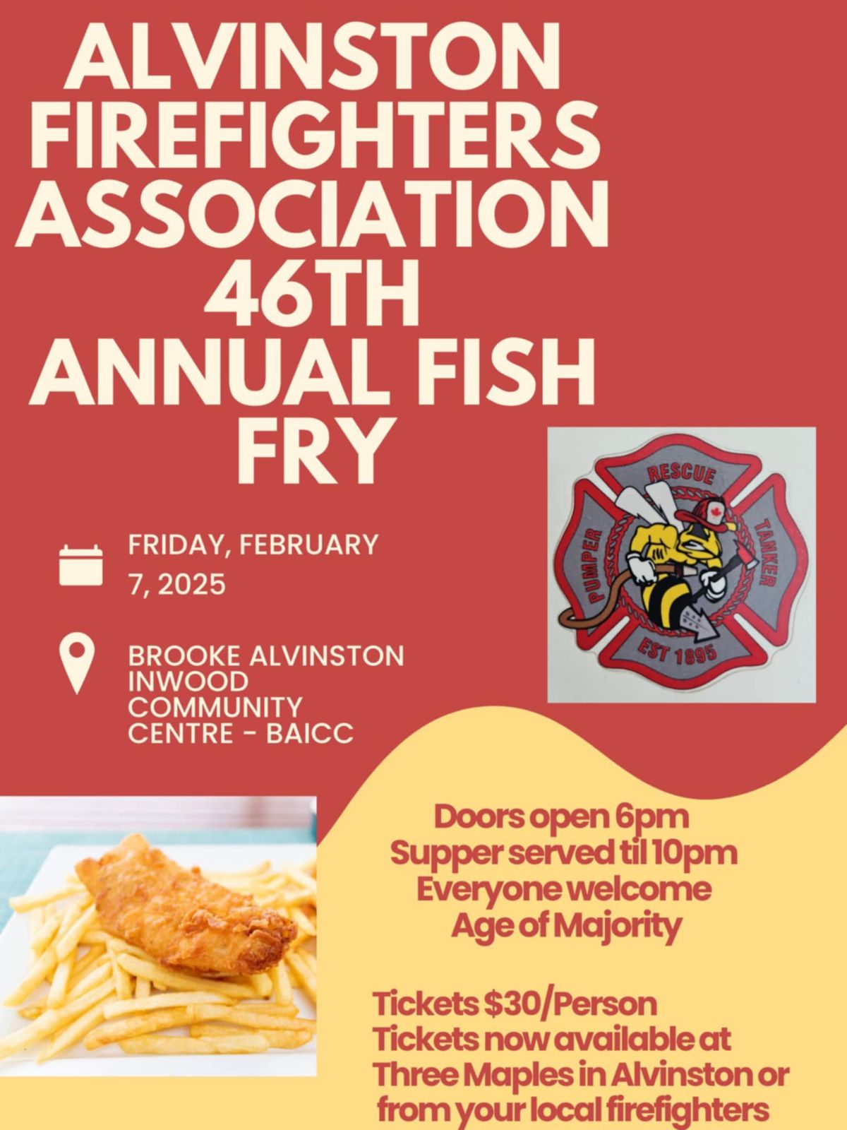 46th Alvinston FireFighters Association Fish Fry