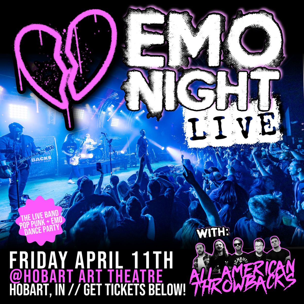 EMO Night with All American Throwbacks at Hobart Art Theatre