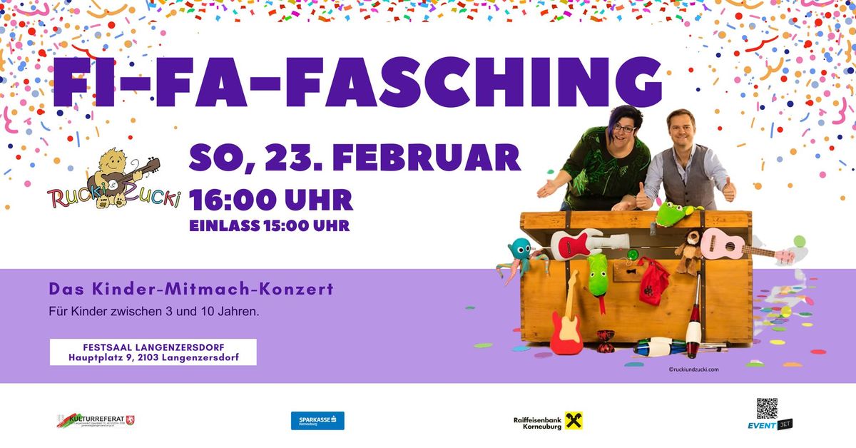 \ud83c\udf89 Fi-Fa-Fasching \u2013 Das Kinder-Mitmach-Konzert! \ud83c\udfb6