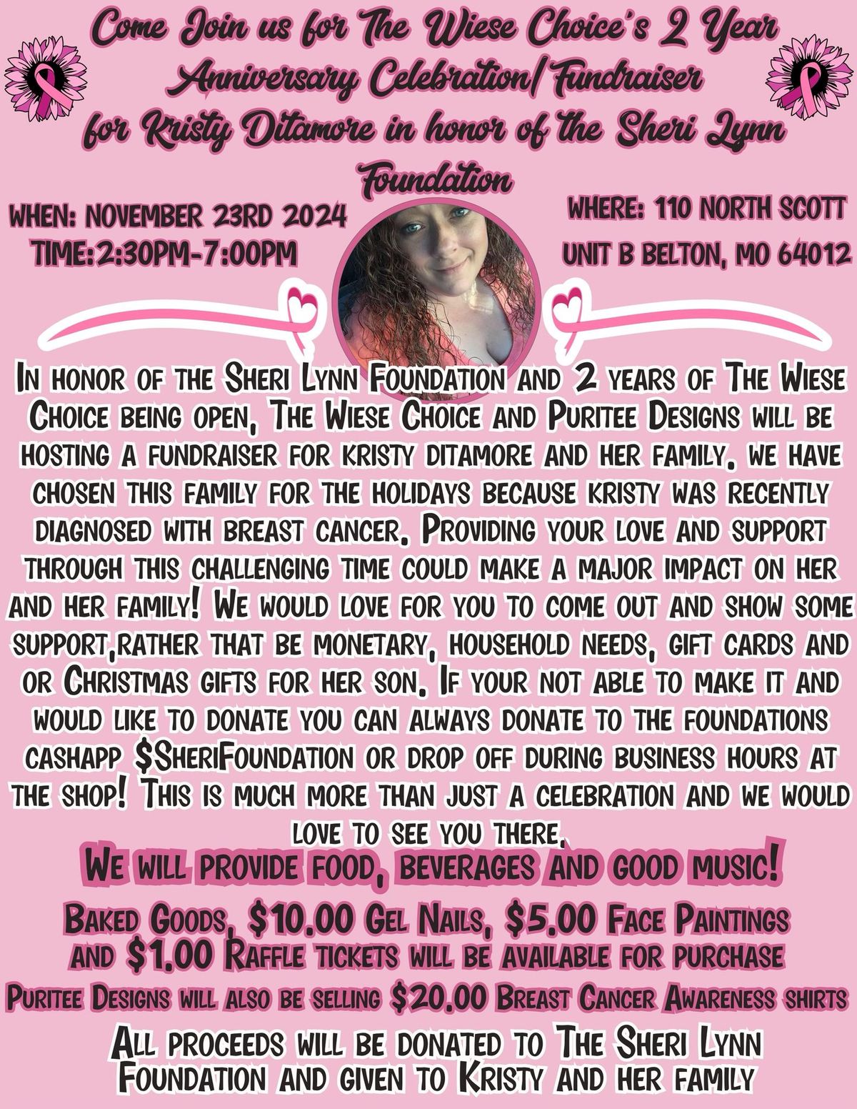 2 year anniversary celebration\/ Fundraiser 