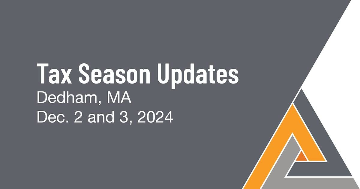 2024 NATP Tax Season Update: Dedham, MA