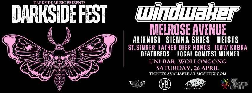 Darkside Fest Wollongong W\/ Windwaker, Melrose Avenue, Alienist, Sienna Skies and more!