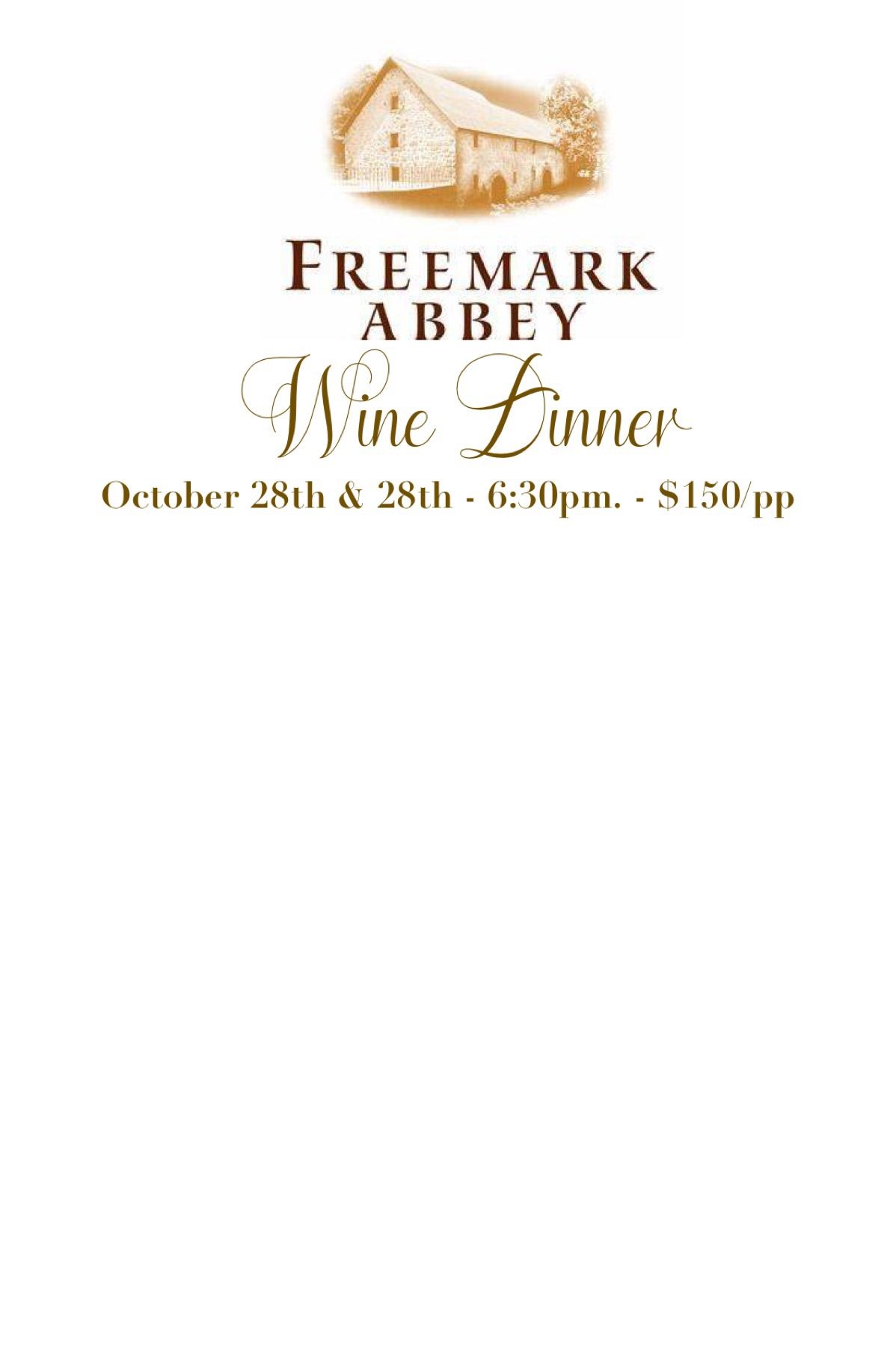 Freemans Abbey Wine Dinner