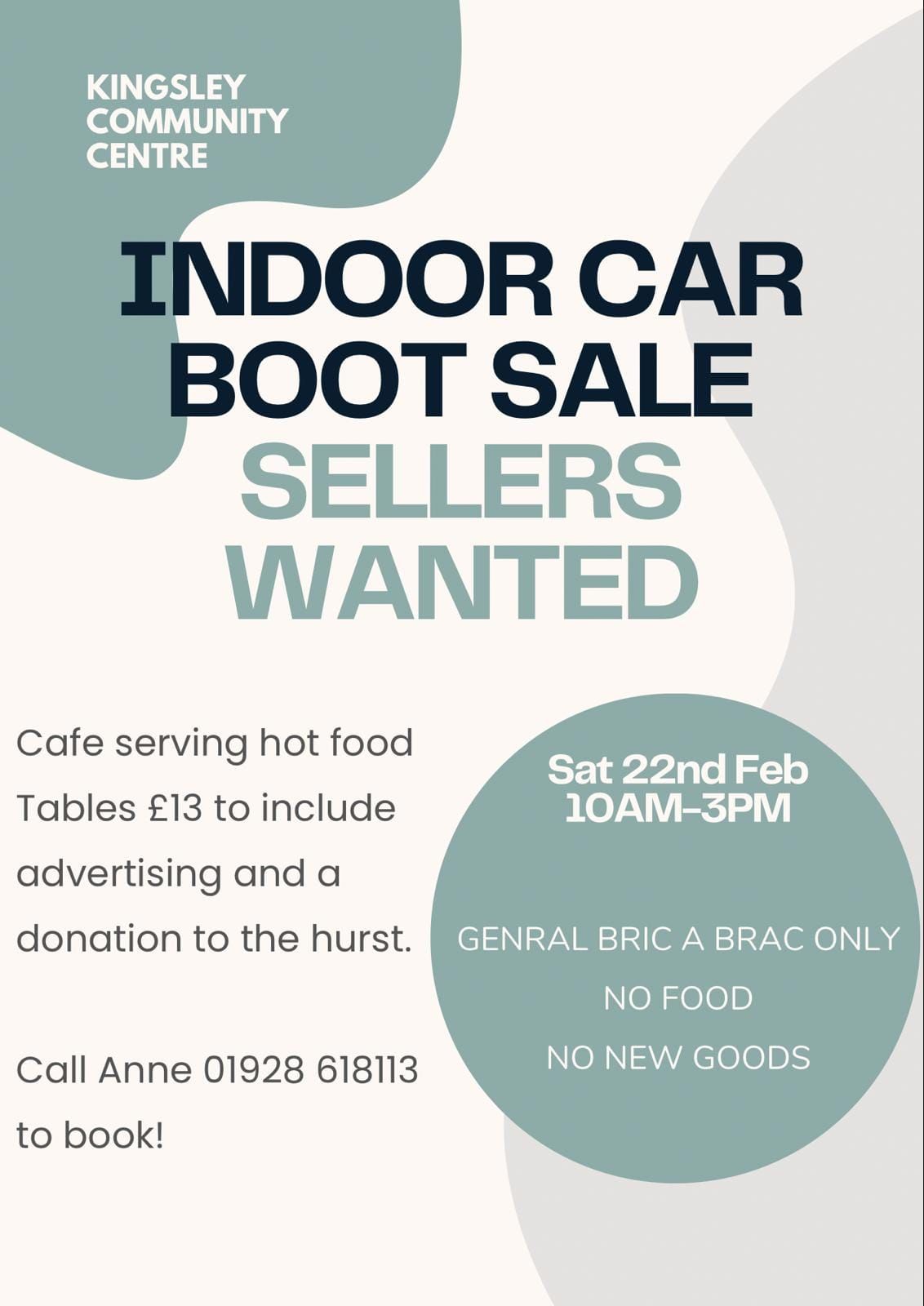 Indoor Car Boot Sale